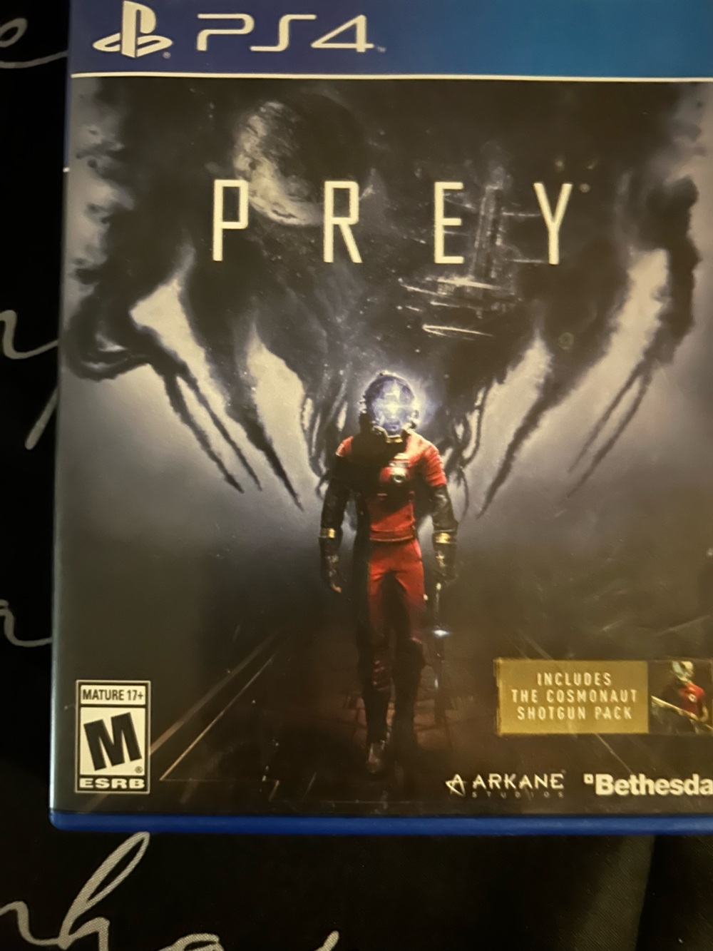Sony PS4 Prey Game Disc in Blue and Black